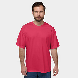 Футболка оверсайз мужская Viva magenta pantone textile cotton, цвет: 3D-принт — фото 2