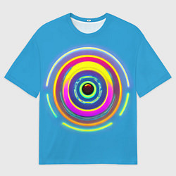 Мужская футболка оверсайз Гипнотические окружности