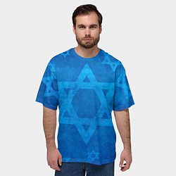 Футболка оверсайз мужская Звезды Давида, цвет: 3D-принт — фото 2