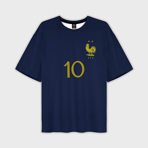 Мужская футболка оверсайз Мбаппе ЧМ 2022 сборная Франции / 3D-принт – фото 1