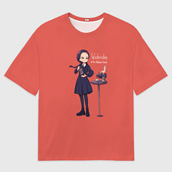 Мужская футболка оверсайз Уэнсдей Аддамс