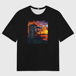 Мужская футболка оверсайз Песочные часы времени