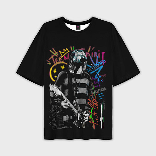 Мужская футболка оверсайз Nirvana teen spirit / 3D-принт – фото 1