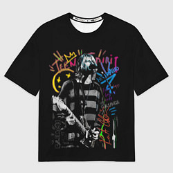 Футболка оверсайз мужская Nirvana teen spirit, цвет: 3D-принт