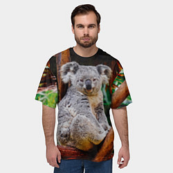Футболка оверсайз мужская Очень уставшая коала, цвет: 3D-принт — фото 2