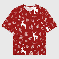 Мужская футболка оверсайз Новогоднее настроение уют