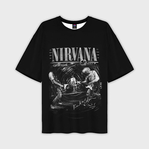 Мужская футболка оверсайз Nirvana live / 3D-принт – фото 1