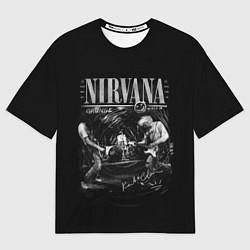 Футболка оверсайз мужская Nirvana live, цвет: 3D-принт