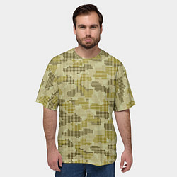 Футболка оверсайз мужская Милитари точка круглая, цвет: 3D-принт — фото 2
