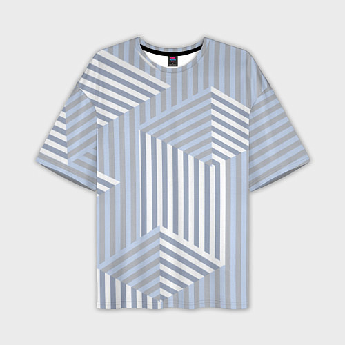 Мужская футболка оверсайз Строгий геометрический узор / 3D-принт – фото 1