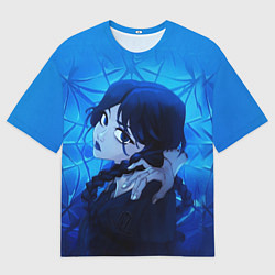 Футболка оверсайз мужская Вещь и Уэнсдэй, цвет: 3D-принт