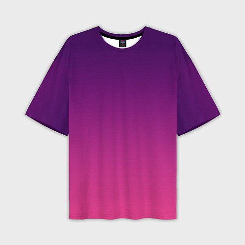 Мужская футболка оверсайз Фиолетово малиновый градиент / 3D-принт – фото 1