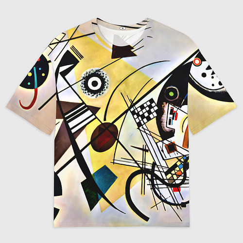 Мужская футболка оверсайз Поперечная линия - Василий Кандинский / 3D-принт – фото 1
