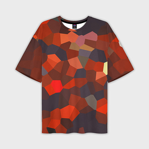 Мужская футболка оверсайз Разноцветные кубики / 3D-принт – фото 1