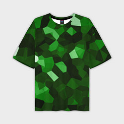 Футболка оверсайз мужская Коллекция зеленых изумрудов, цвет: 3D-принт