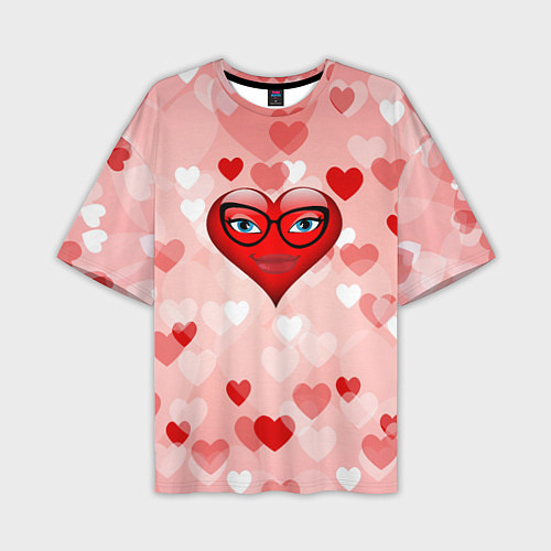 Мужская футболка оверсайз Женское сердце / 3D-принт – фото 1