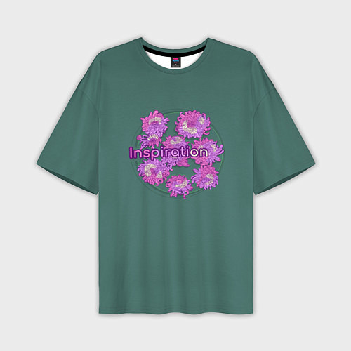 Мужская футболка оверсайз Цветы Хризантемы: вдохновение / 3D-принт – фото 1
