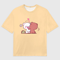 Футболка оверсайз мужская Плюшевые медвежьи объятия, цвет: 3D-принт