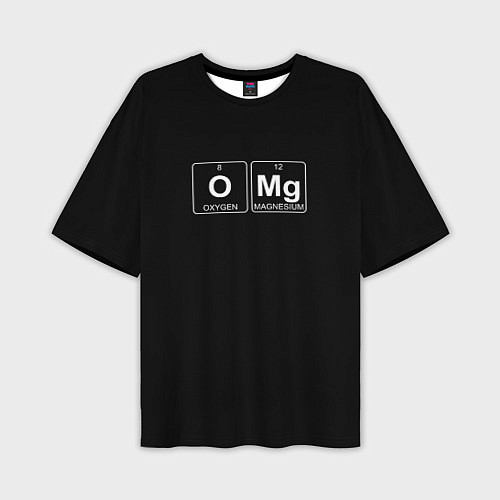 Мужская футболка оверсайз OMG формула / 3D-принт – фото 1