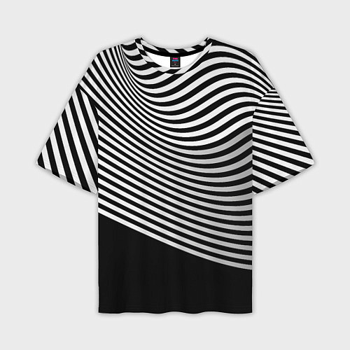 Мужская футболка оверсайз Trendy raster pattern / 3D-принт – фото 1