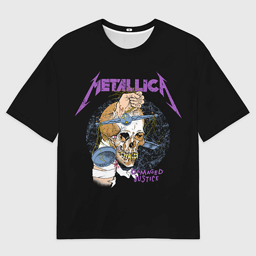 Мужская футболка оверсайз Metallica - damaged justice / 3D-принт – фото 1