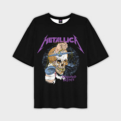 Мужская футболка оверсайз Metallica - damaged justice