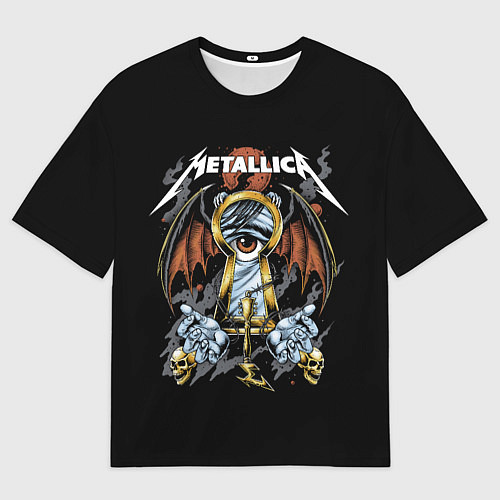 Мужская футболка оверсайз Металлика - Metallica / 3D-принт – фото 1