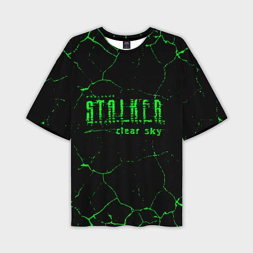 Мужская футболка оверсайз Stalker radiation art / 3D-принт – фото 1