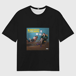 Мужская футболка оверсайз Кис кис - как перестать беспокоиться и начать жить
