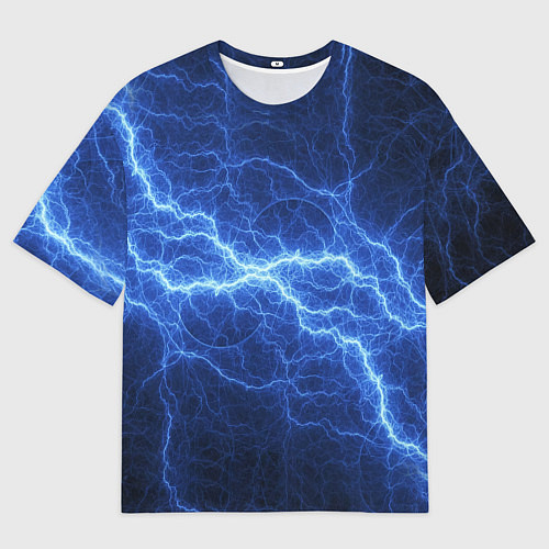 Мужская футболка оверсайз Разряд электричества / 3D-принт – фото 1