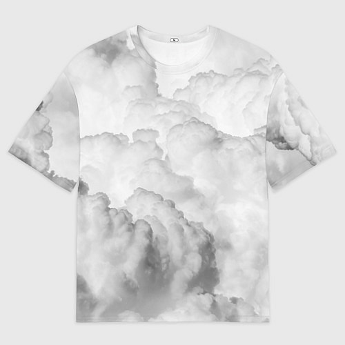 Мужская футболка оверсайз Пористые облака / 3D-принт – фото 1