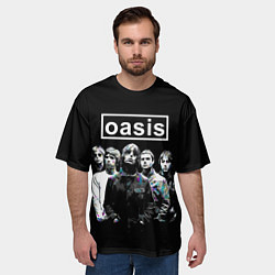 Футболка оверсайз мужская Oasis группа, цвет: 3D-принт — фото 2