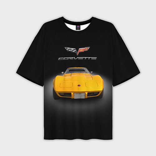 Мужская футболка оверсайз Американский маслкар Chevrolet Corvette Stingray / 3D-принт – фото 1