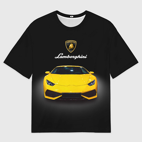 Мужская футболка оверсайз Итальянский спорткар Lamborghini Aventador / 3D-принт – фото 1