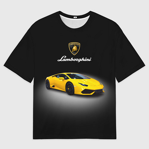 Мужская футболка оверсайз Спорткар Lamborghini Aventador / 3D-принт – фото 1