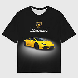 Футболка оверсайз мужская Спорткар Lamborghini Aventador, цвет: 3D-принт
