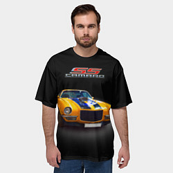 Футболка оверсайз мужская Ретро маслкар Camaro SS 1970 года, цвет: 3D-принт — фото 2
