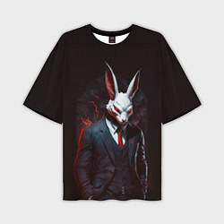 Мужская футболка оверсайз Devil rabbit