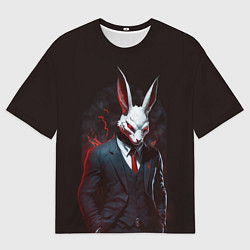 Мужская футболка оверсайз Devil rabbit