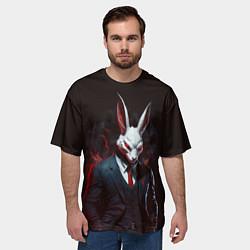 Футболка оверсайз мужская Devil rabbit, цвет: 3D-принт — фото 2