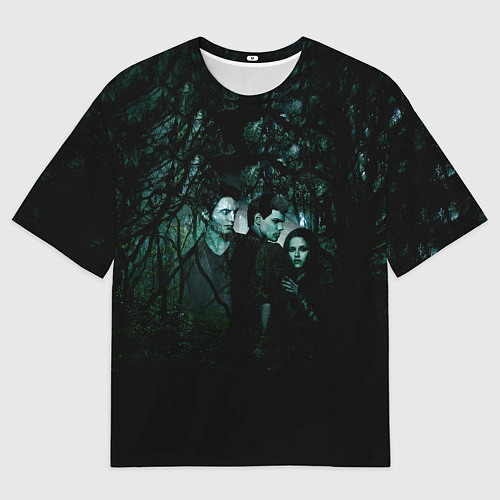 Мужская футболка оверсайз Сумерки Белла Эдвард Джейкоб арт / 3D-принт – фото 1