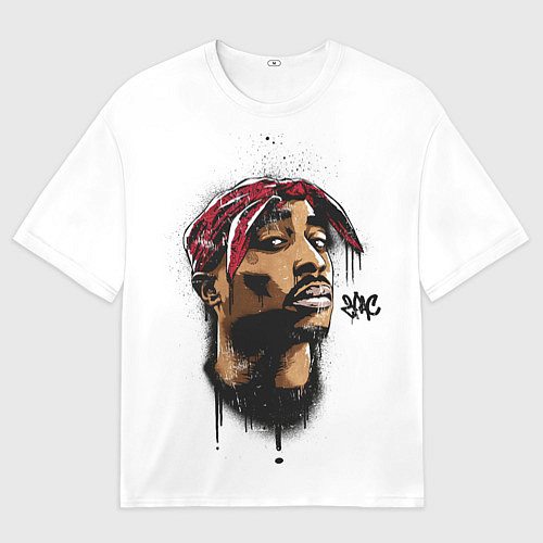 Мужская футболка оверсайз 2Pac - Тупак Шакур / 3D-принт – фото 1