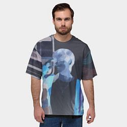 Футболка оверсайз мужская Потрет Тэхена маслом, цвет: 3D-принт — фото 2
