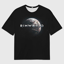 Мужская футболка оверсайз Rimworld planet