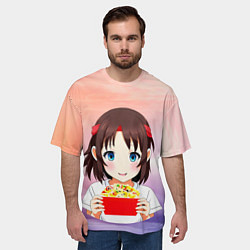 Футболка оверсайз мужская Рамен для тебя, цвет: 3D-принт — фото 2