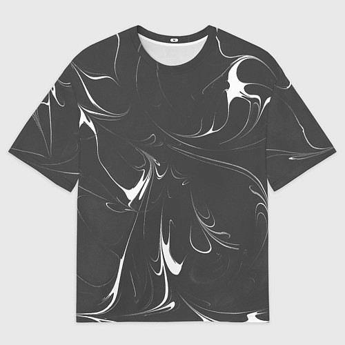 Мужская футболка оверсайз Черно-белый узор / 3D-принт – фото 1