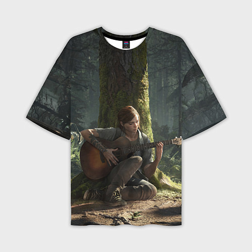 Мужская футболка оверсайз Элли с гитарой / 3D-принт – фото 1