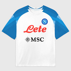 Мужская футболка оверсайз Наполи форма гостевая