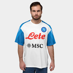 Футболка оверсайз мужская Наполи форма гостевая, цвет: 3D-принт — фото 2