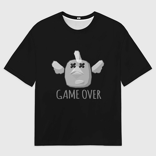Мужская футболка оверсайз Chicken Gun Game over / 3D-принт – фото 1